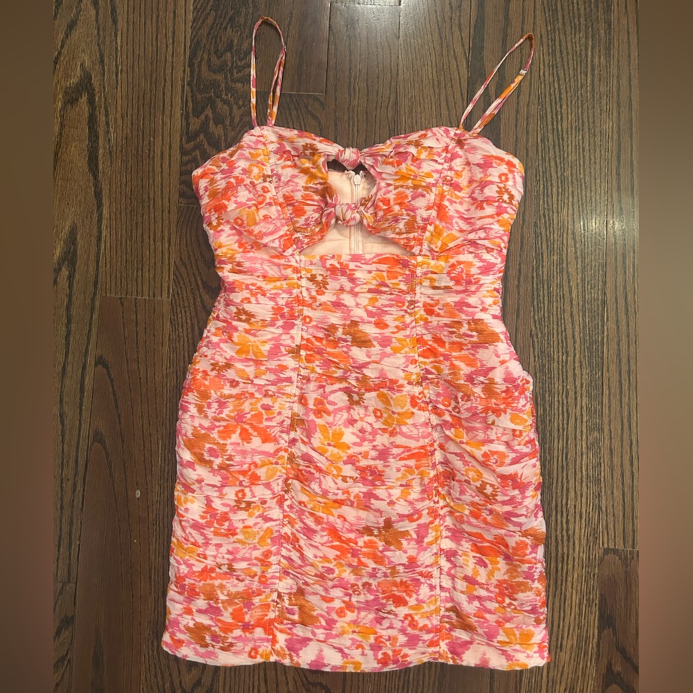 Ruby and Jenna Boutique Pink and Orange Mini Dress. perfect condition, worn once